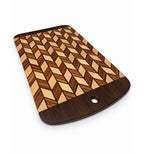 20” x 11.5” Handcrafted Cutting Board – Wengé, Zebrawood & Maple