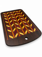 20” Handcrafted Charcuterie Board – Exotic Hardwood Geometric Design