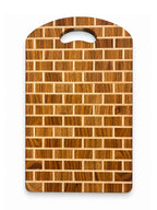 17.5” Brick Pattern Cutting Board – Canarywood & Hard Maple