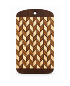 20” x 11.5” Handcrafted Cutting Board – Wengé, Zebrawood & Maple