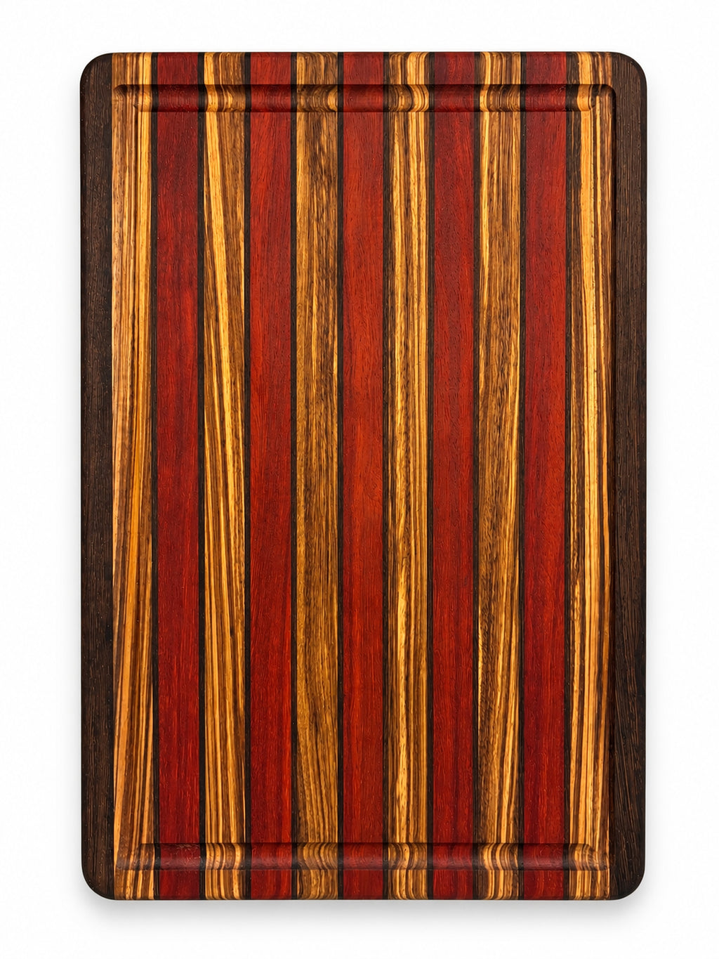 Exotic Hardwood Cutting Board with Juice Groove – 18” × 12”