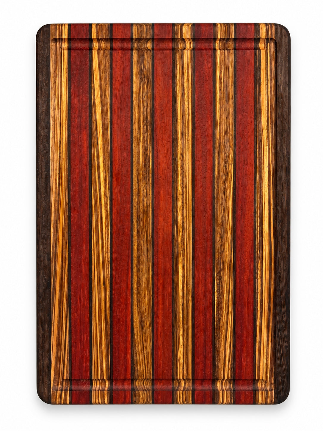Exotic Hardwood Cutting Board with Juice Groove – 18” × 12”