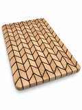Curly Maple & Wengé Chevron Cutting Board – 16.5” × 11”