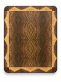 12.5” End Grain Cutting Board – Black Limba & Wengé