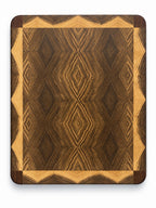 12.5” End Grain Cutting Board – Black Limba & Wengé