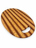 19” Handled Cutting Board – White Wengé, Peruvian Walnut, Padauk & Argentine Osage Orange