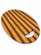 19” Handled Cutting Board – White Wengé, Peruvian Walnut, Padauk & Argentine Osage Orange