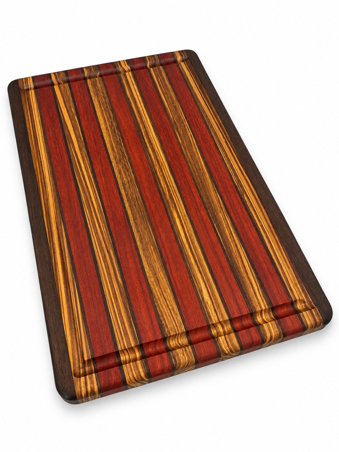 Exotic Hardwood Cutting Board with Juice Groove – 18” × 12”