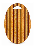 19” Handled Cutting Board – White Wengé, Peruvian Walnut, Padauk & Argentine Osage Orange