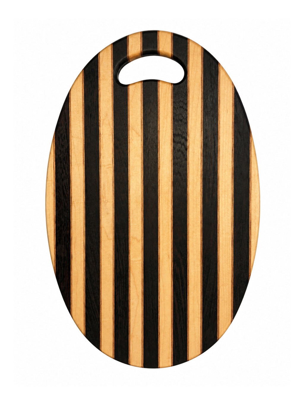 19” Handled Cutting Board – Wengé, Maple & Mahogany