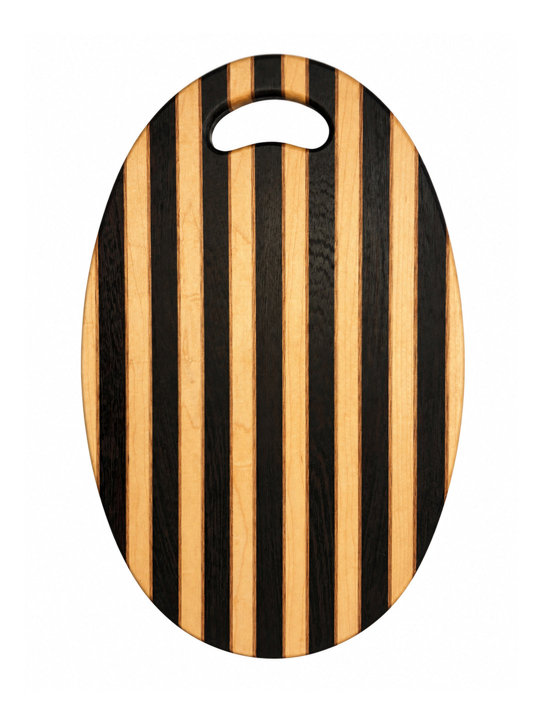 19” Handled Cutting Board – Wengé, Maple & Mahogany