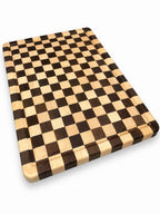 Peruvian Walnut & Hard Maple Checkered Cutting Board – 18” × 12”