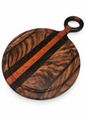 Handled Charcuterie Board – Walnut, Wengé & Leopardwood