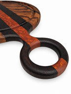 Handled Charcuterie Board – Walnut, Wengé & Leopardwood