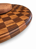 16” Handcrafted Lazy Susan – Peruvian Walnut & Black Walnut