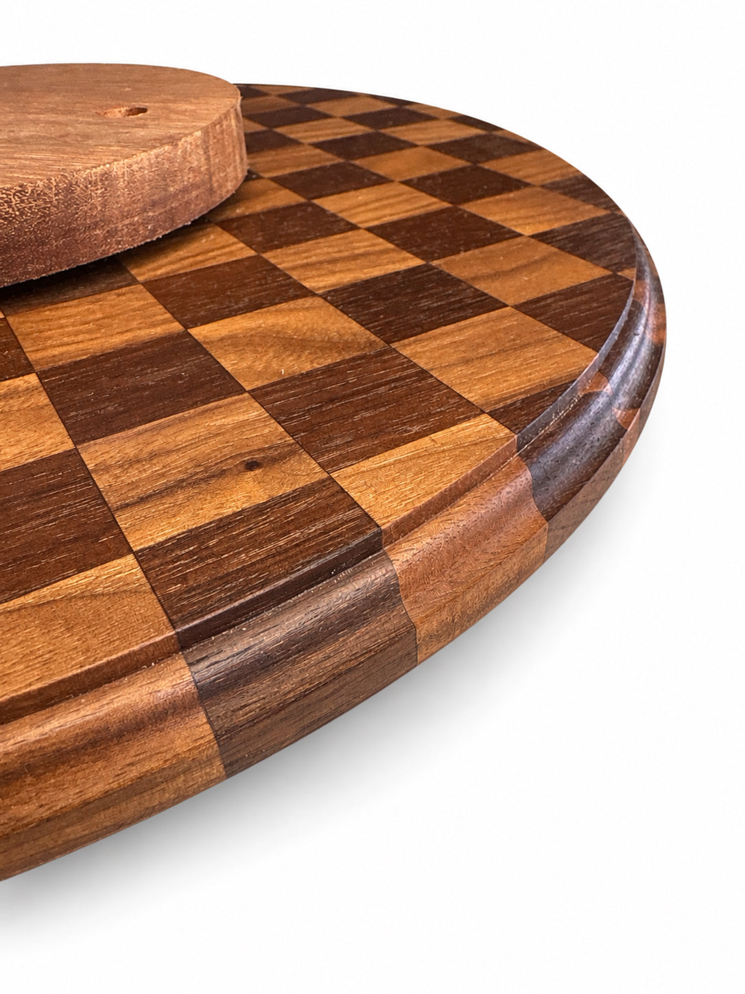 16” Handcrafted Lazy Susan – Peruvian Walnut & Black Walnut