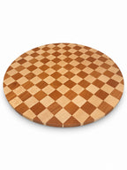 14” Handcrafted Checkered Lazy Susan – Cherry & Maple