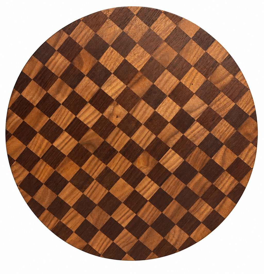 16” Handcrafted Lazy Susan – Peruvian Walnut & Black Walnut