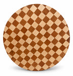 14” Handcrafted Checkered Lazy Susan – Cherry & Maple