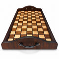 23.5” Handcrafted Serving Tray – Zebrawood, Peruvian Walnut & Curly Maple