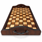 23.5” Handcrafted Serving Tray – Zebrawood, Peruvian Walnut & Curly Maple