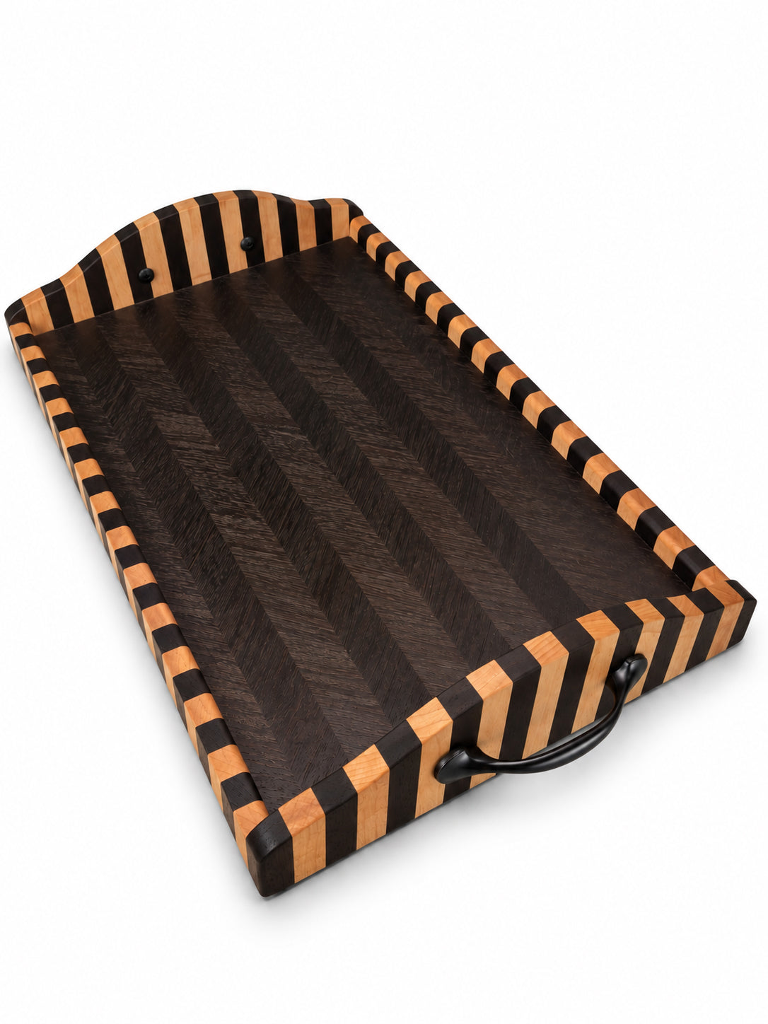16.25” Handcrafted Serving Tray – Wengé & Hard Maple