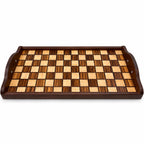 23.5” Handcrafted Serving Tray – Zebrawood, Peruvian Walnut & Curly Maple