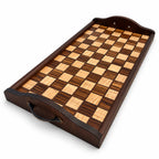 23.5” Handcrafted Serving Tray – Zebrawood, Peruvian Walnut & Curly Maple