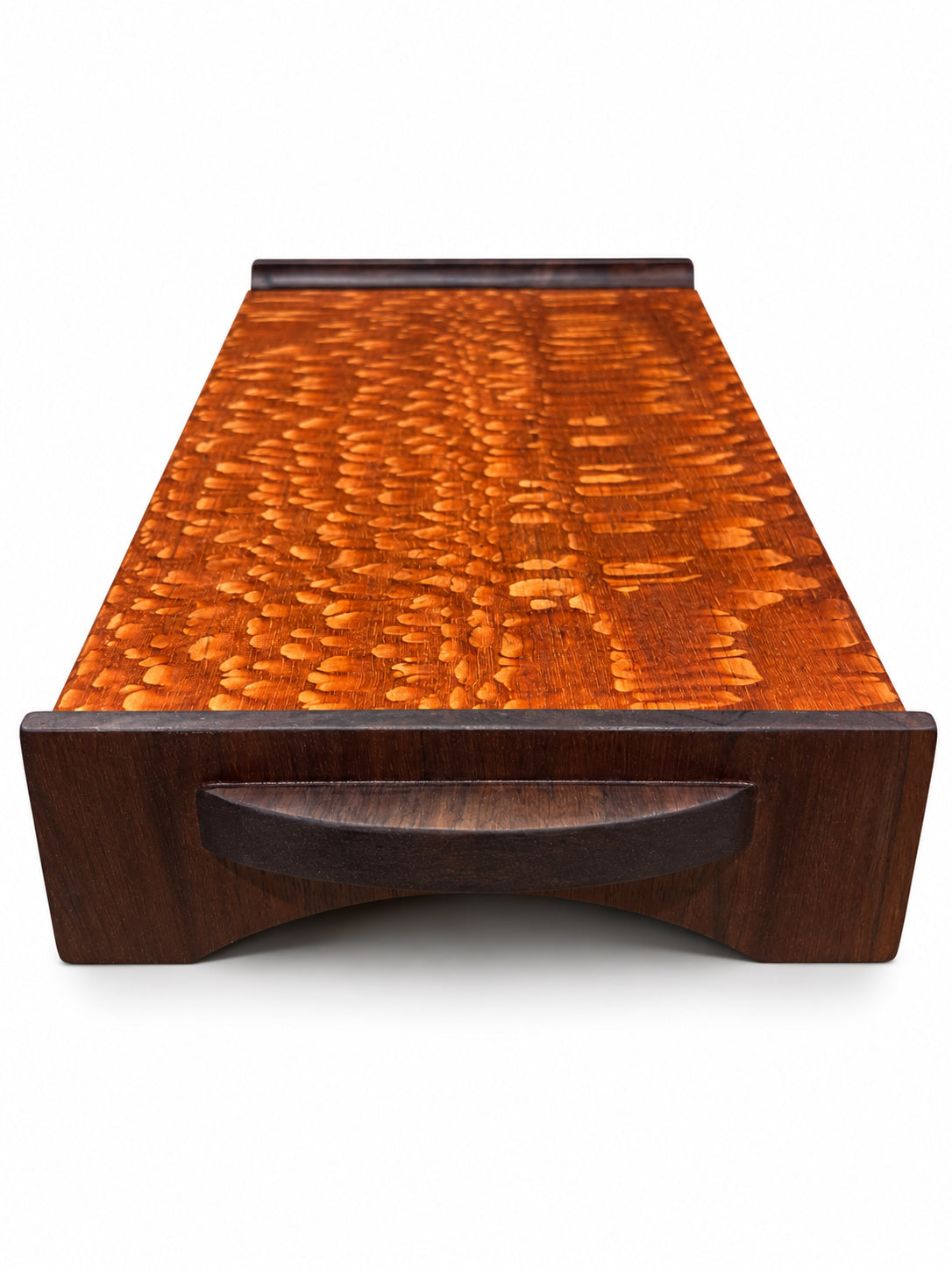 11” Handcrafted Sushi Board Set – Leopardwood & Peruvian Walnut