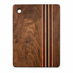 12” x 8.5” Handcrafted Cutting Board – Walnut, Purpleheart, Wengé & Maple