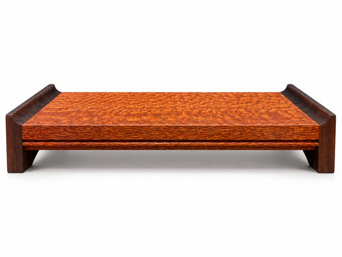 11” Handcrafted Sushi Board Set – Leopardwood & Peruvian Walnut