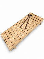 18” End Grain Sushi Board Set – Hard Maple & Wengé